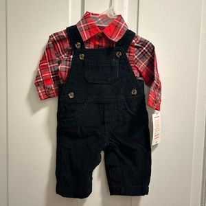 Newborn Carters’s Baby Boy Overalls Set